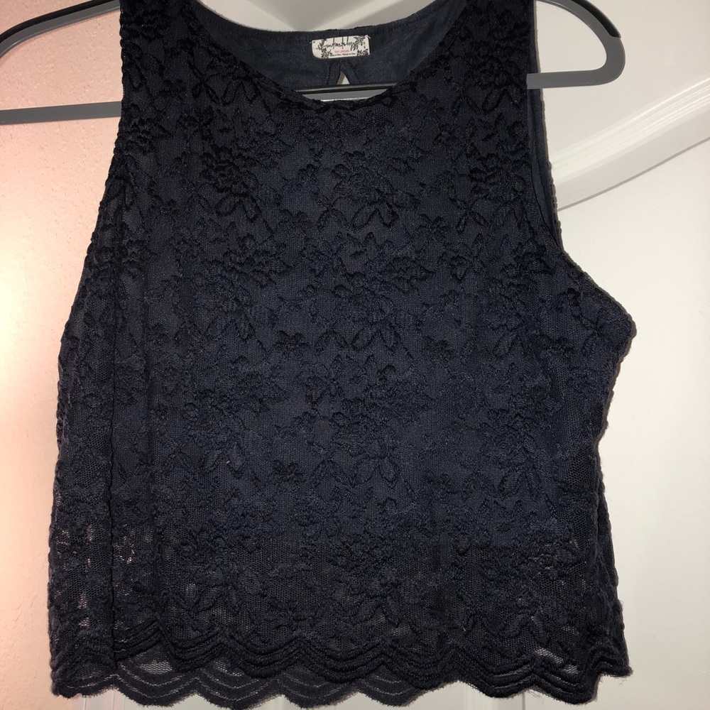 🆕Navy cropped tank top